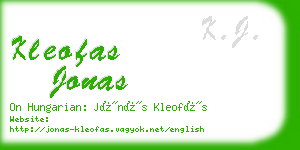 kleofas jonas business card